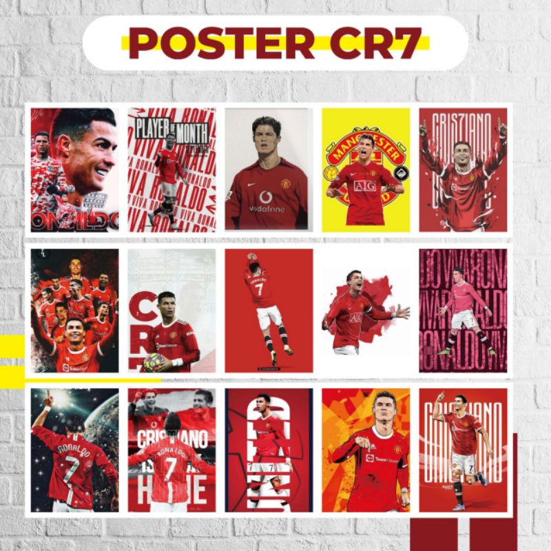 Poster Cristiano Ronaldo theme CR7 Manchester united