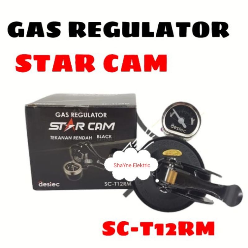 Regulator Gas Star Cam SC-T12RM Meter BLACK SNI