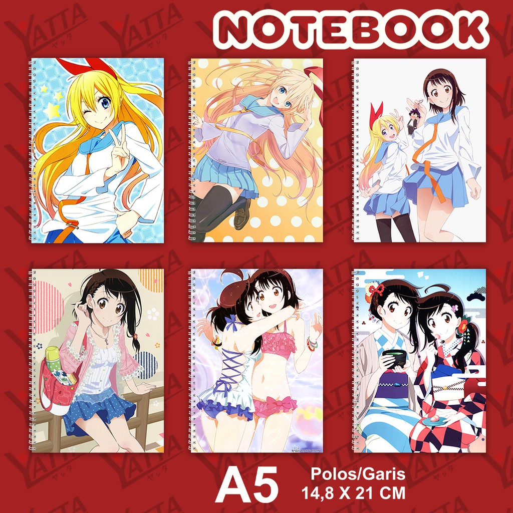 

Notebook Anime ukuran A5 14,6 cm x 21 cm Nisekoi