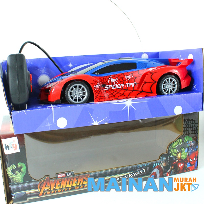 MAINANKEI MAINAN ANAK MURAH RC MOBIL AVENGERS  SPIDERMAN 333D-3 MOBIL REMOTE AVENGERS 1:18