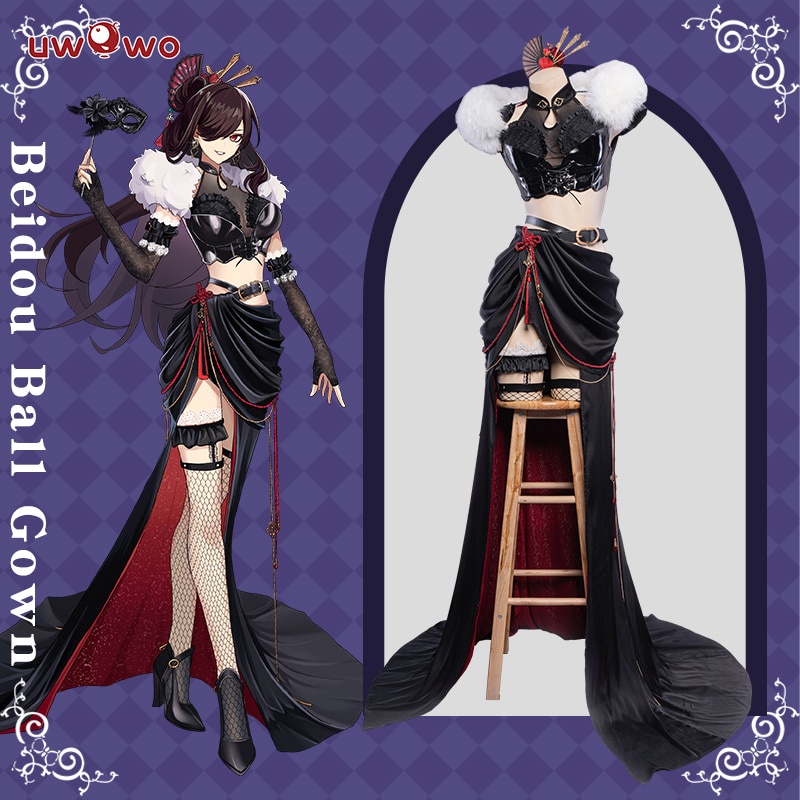 PREORDER UWOWO Exclusive Authorization Genshin Impact Beidou Ball Black Gowns Fanart Cosplay Costume