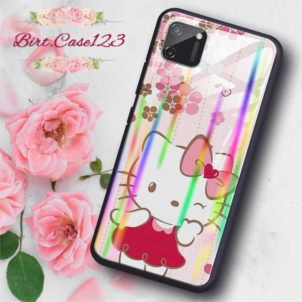 BC Case Gambar HELLO KITTY back case glass aurora oppo samsung vivo xiaomi realme iphone all type