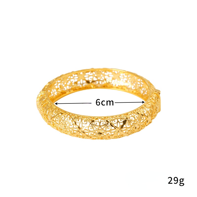 Gelang Emas Plated 24K Desain Naga Dan Phoenix Gaya China Untuk Wanita