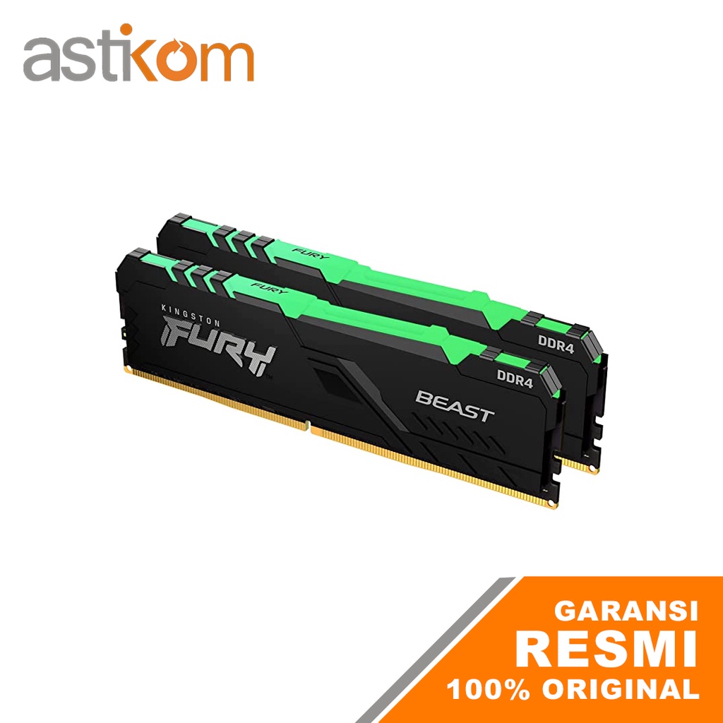 RAM PC Kingston Fury Beast RGB DDR4 2x16GB 3200Mhz CL 16