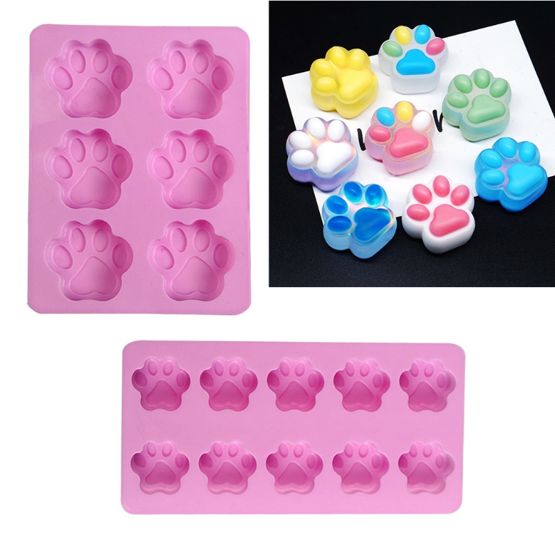 SIY  Cat Paw Footprint Mold Biscuit Cutting Module for Chocolate Candy Ice Cube Dog Treatsinteresting Biscuit Baking Mold