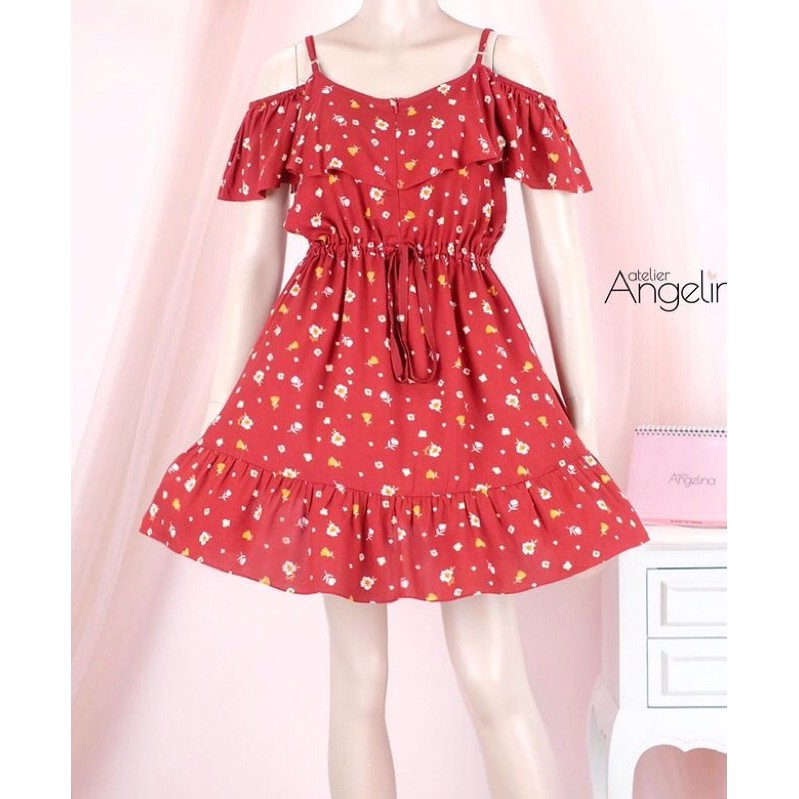 Pansy FireBrick size Medium, Emily Dress by Atelier Angelina