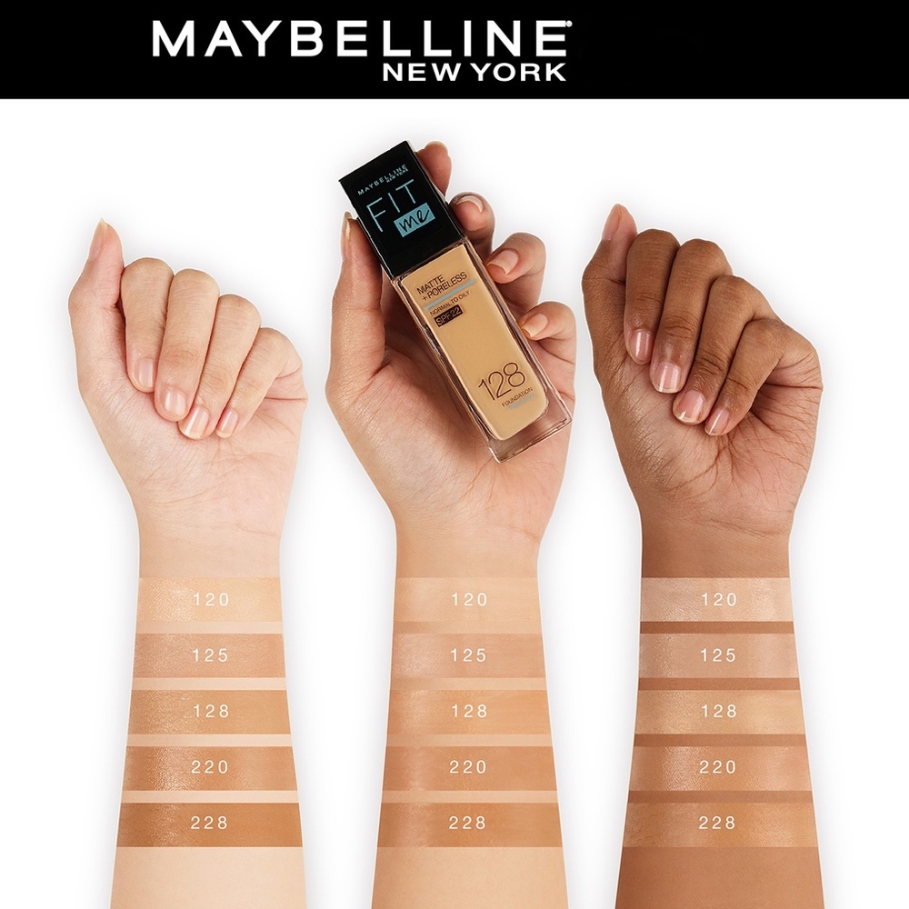 ❤ BELIA ❤ Maybelline Fit Me Series Matte + Poreless Foundation Pump | Compact Powder 12H SPF