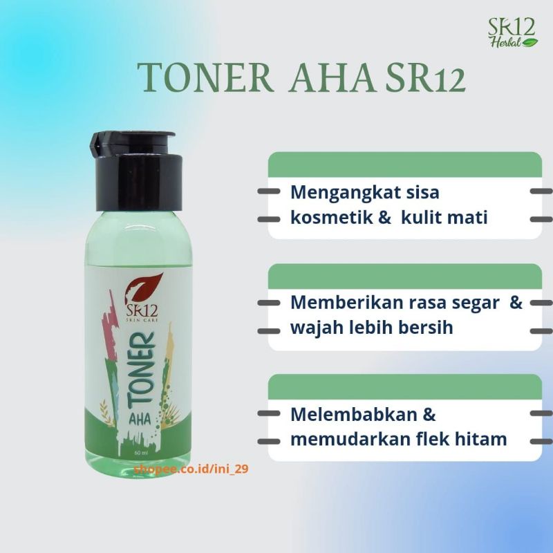 TONER AHA SR12 Eksfoliasi eksfoliater flek hitam