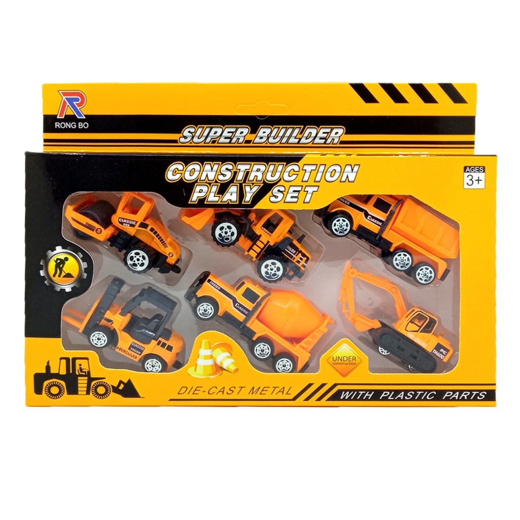 Construction Play Set Diecast Metal Mainan Mobil Anak Laki Laki