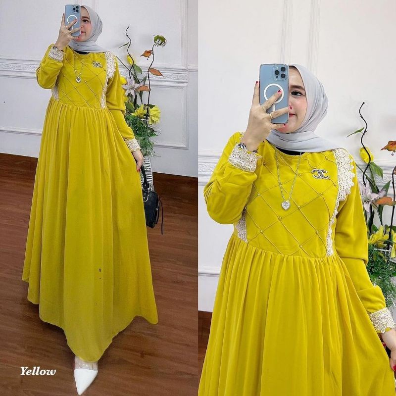 DRESS MUSLIM, baju wanita, dress, gamis, Baju gamis, fashion wanita, Alika dress