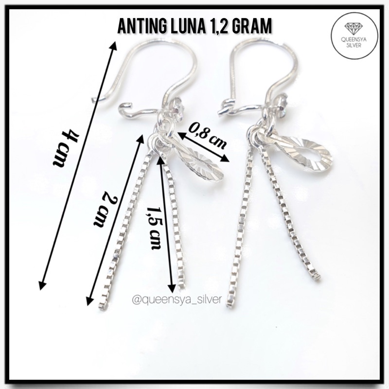 Anting Perak Korea Desi Model Panjang Wanita Asli Silver 925 Lapis Mas Putih Aksesoris Fashion Korea