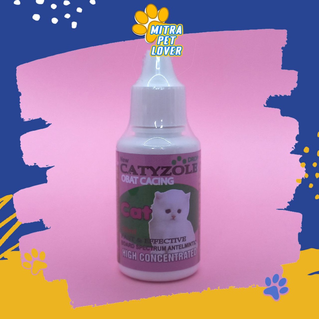 OBAT CACING KUCING - CATYZOLE DROP 30 ML - BASMI CACING PITA GELANG CAMBUK EFEKTIF CACINGAN CAT PUSSY KITTEN - MURAH GARANSI KUALITAS ASLI ORIGINAL - PET ANIMAL HEALTHCARE &amp; VETERINARY TAMASINDO OBAT TETES &amp; VITAMIN HEWAN BINATANG PELIHARAAN MITRAPETLOVER