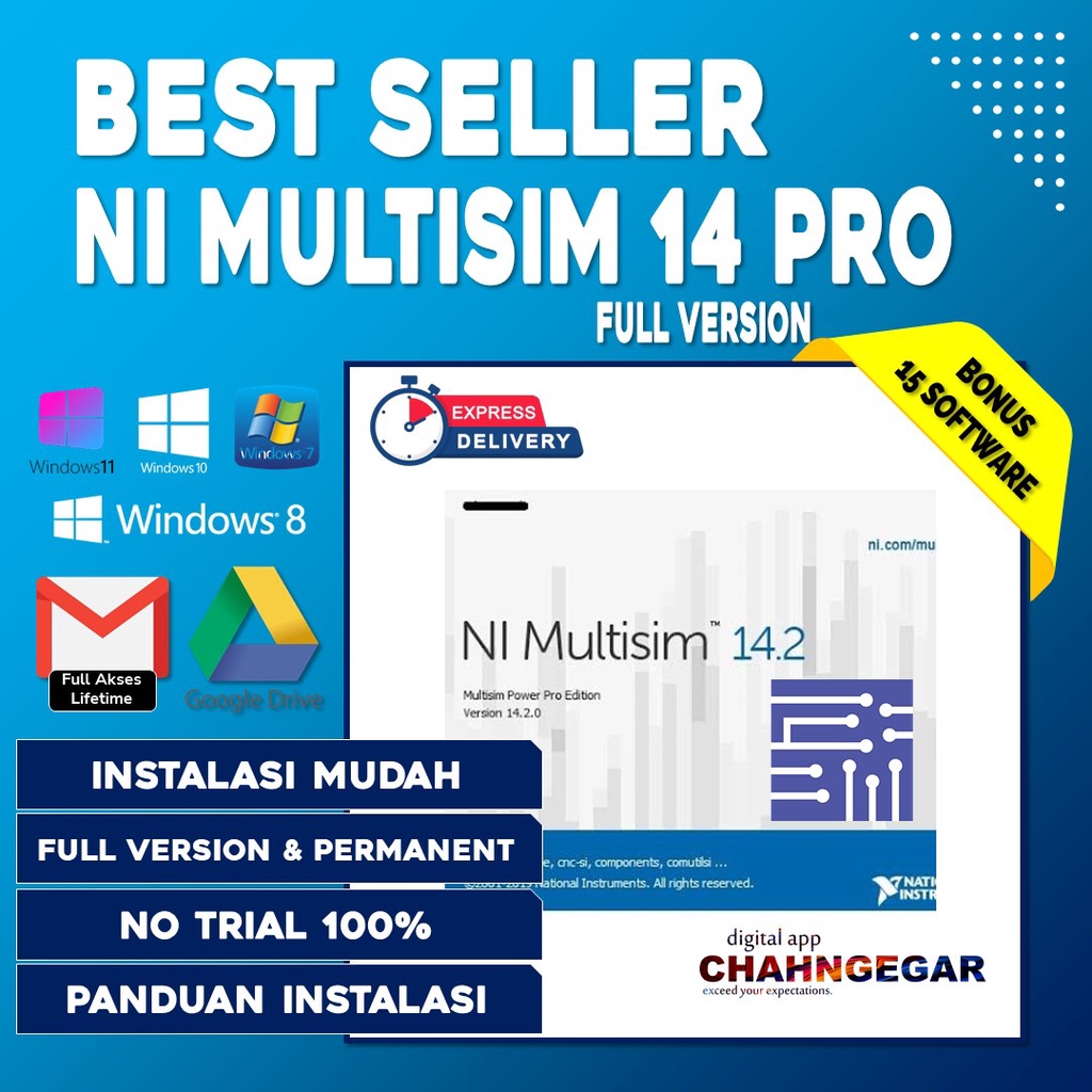 NI Circuit Design Suite 14.3 Profesional Circuit Simulator lisensi Full version Software aplikasi NI Multisim &amp; Utilboard NI Circuit Design Suite v14