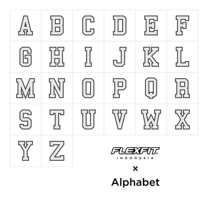 Embroidery Alphabet Flexfit Yupoong