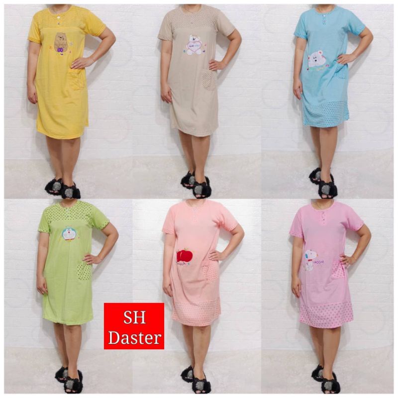 Baju Tidur Piyama Wanita Motif Random karakter Pajamas Kaos / Baju Tidur setelan Wanita kaos  Daster dewasa Terbaru Bigsize Kekiniaan