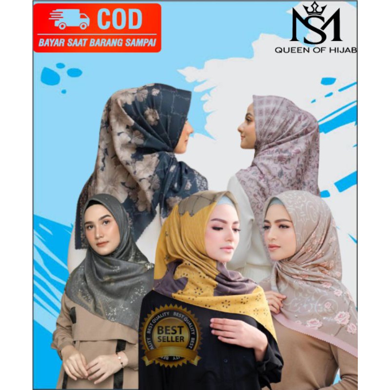 Jilbab SegiEmpat Motif  voal Scarf  terbaru 2023 Kerudung bella motif lasercut | Hijab motif  Voal