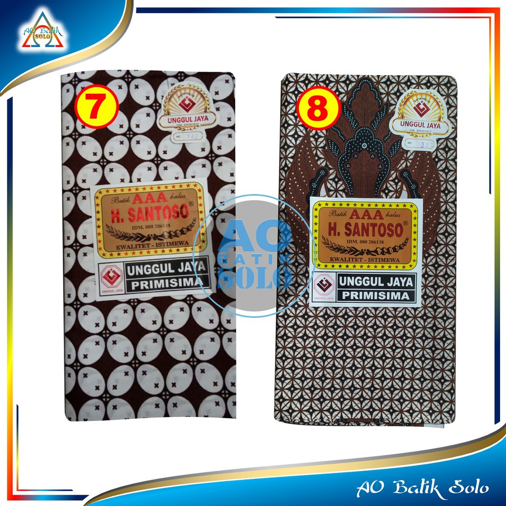 Kain Batik Kain Jarik, Jarik Batik H Santoso Motif Dasar Putih, Batik Putih, Kain Panjang-3