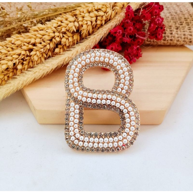 Brooch Buttonscarves/Bros Buttonscarves/Bros Buttonscarves KW/Bros Buttonscarves Mata/Bros Buttonscarves Mutiara-Gold-A