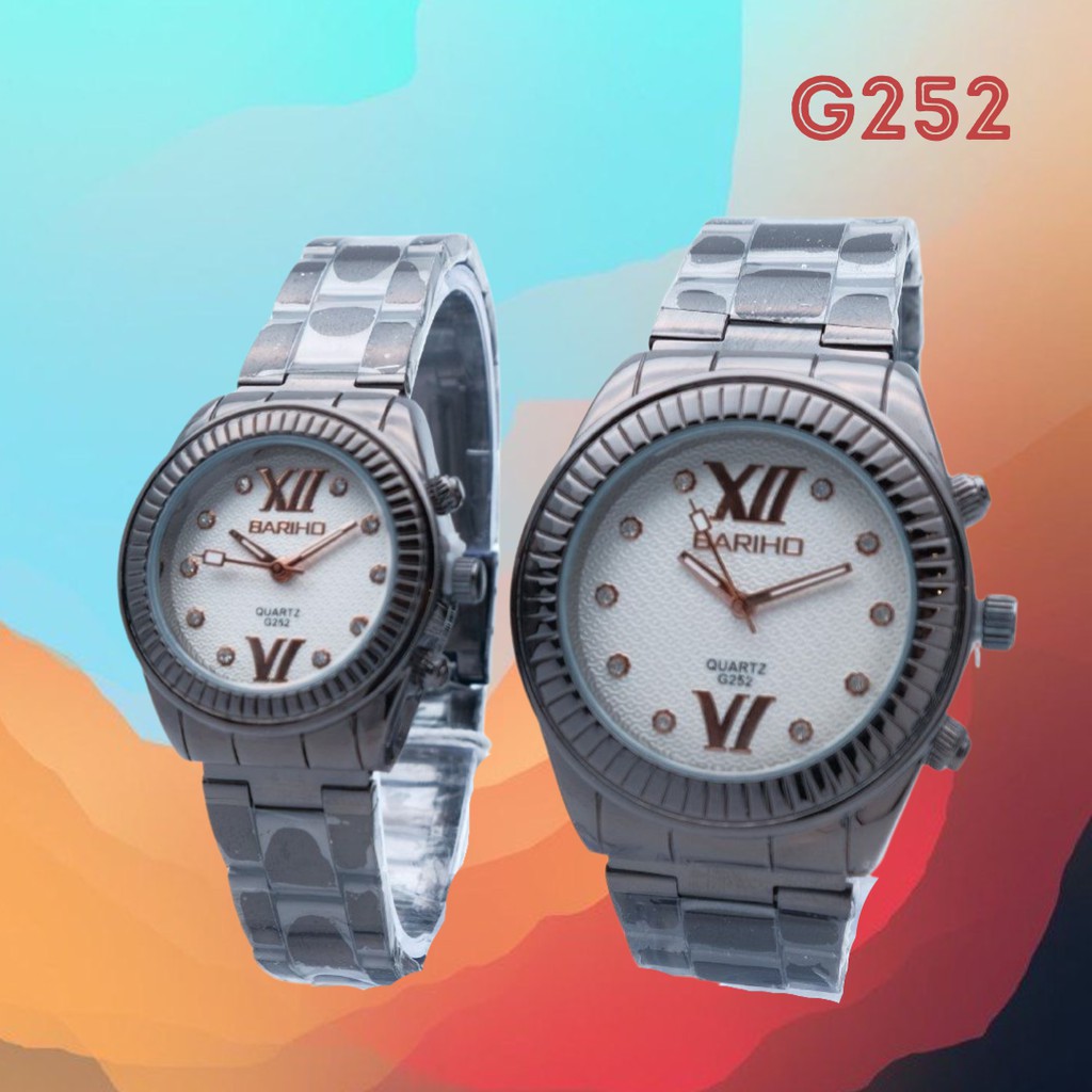 F86 BARIHO JAM TANGAN STAINLESS WATER /TAHAN AIR PRIA WANITA