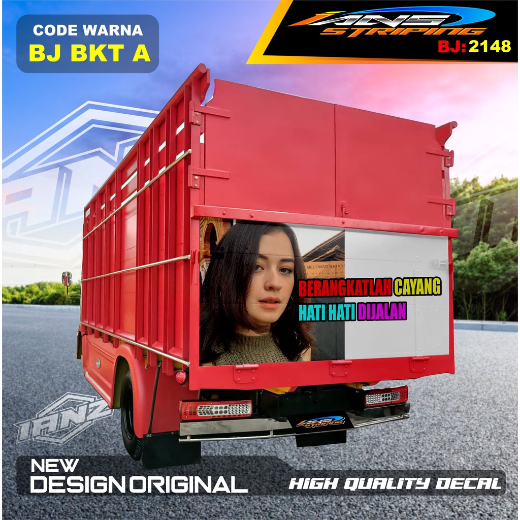 DECAL STIKER PINTU BELAKANG TRUK GIGA / STICKER VARIASI BAK BELAKANG DAMTRUK,TRONTON / STIKER MOBIL