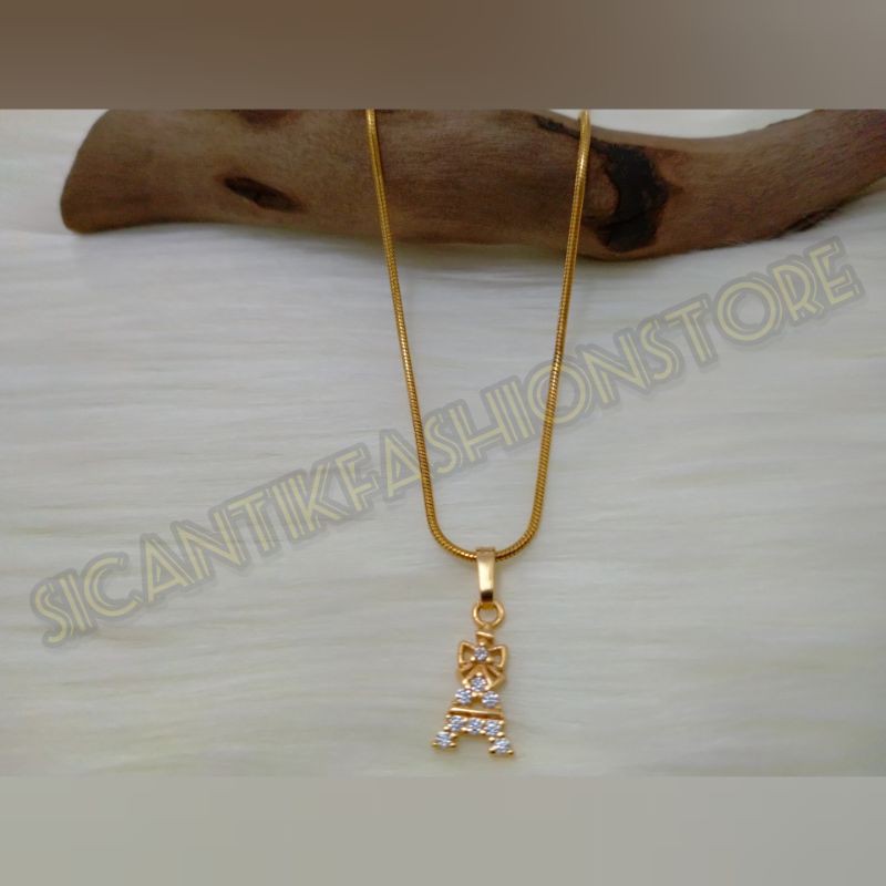 (PROMO)Kalung liontin Titanium fashion wanita terbaru dan terlaris anti karat selamanya perhiasan