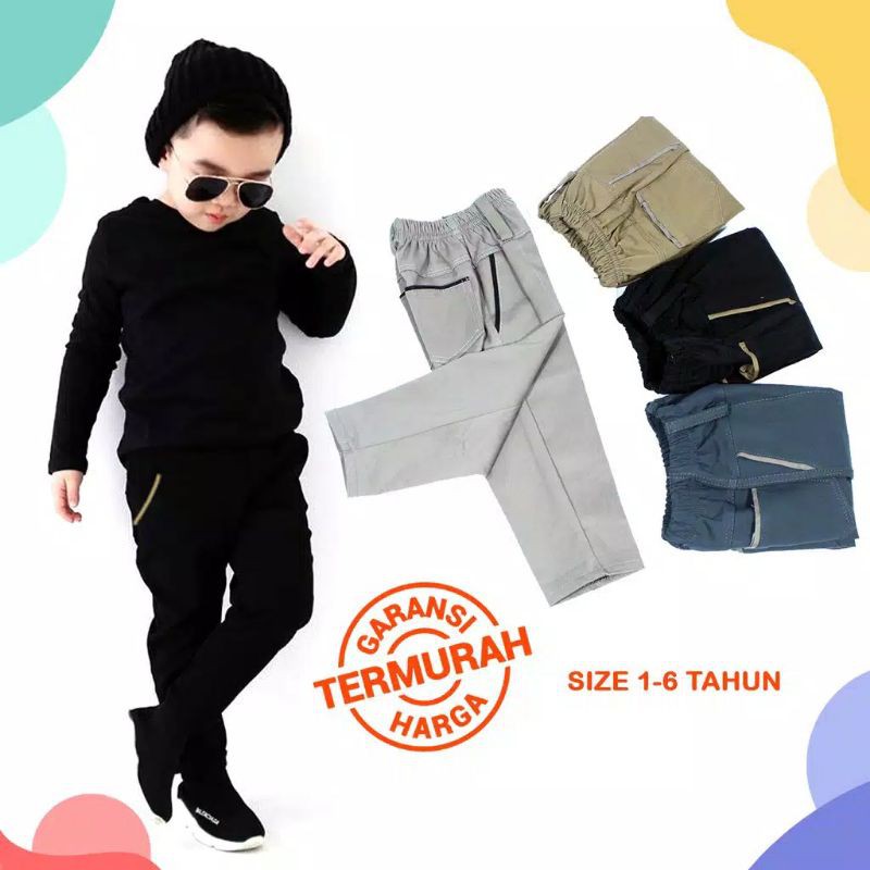 Celana Chino Anak Panjang ORIGINAL  ZAFIK Usia 1 - 7 Tahun Cewe Cowo