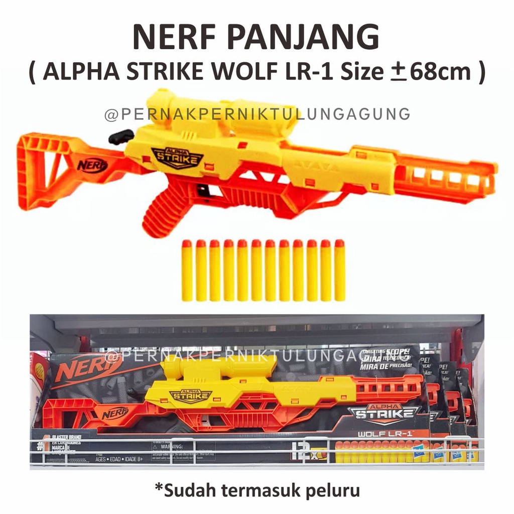 NERF Pistol Mainan Anak/Dewasa Original - ALPHA STRIKE WOLF LR-1