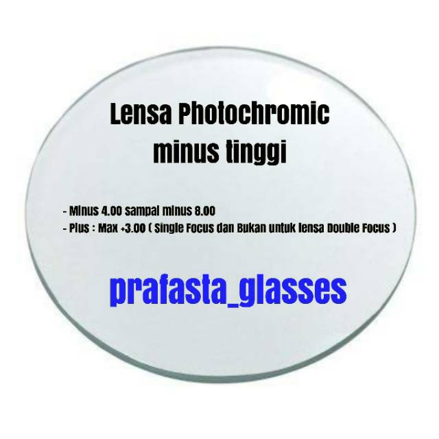 Pasang ganti lensa kacamata minus plus cylinder tinggi CRMC Blueray Photochromic Crizal Essilor