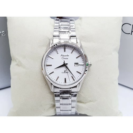 ALEXANDRE CHRISTIE WATCH AC 8554 WANITA SILVER WHITE ORIGINAL