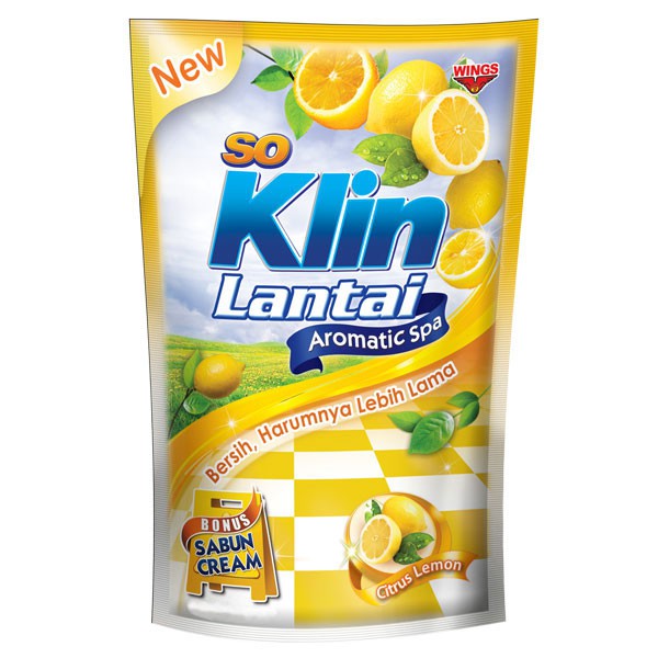 Promo Harga So Klin Pembersih Lantai Kuning Citrus Lemon 780 ml - Shopee