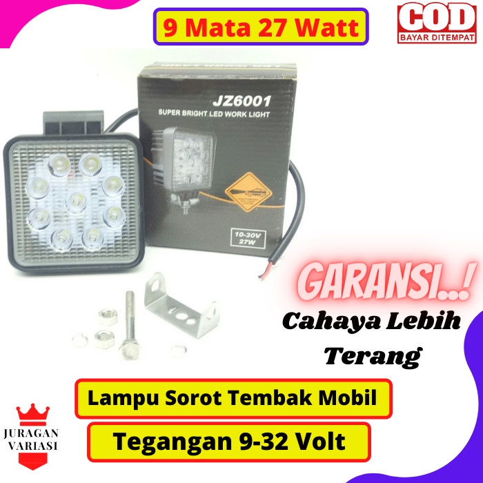 Lampu Variasi Tembak Sorot Kabut Senja Led Motor Mobil Truk Truck 9 Mata 12-24 Volt