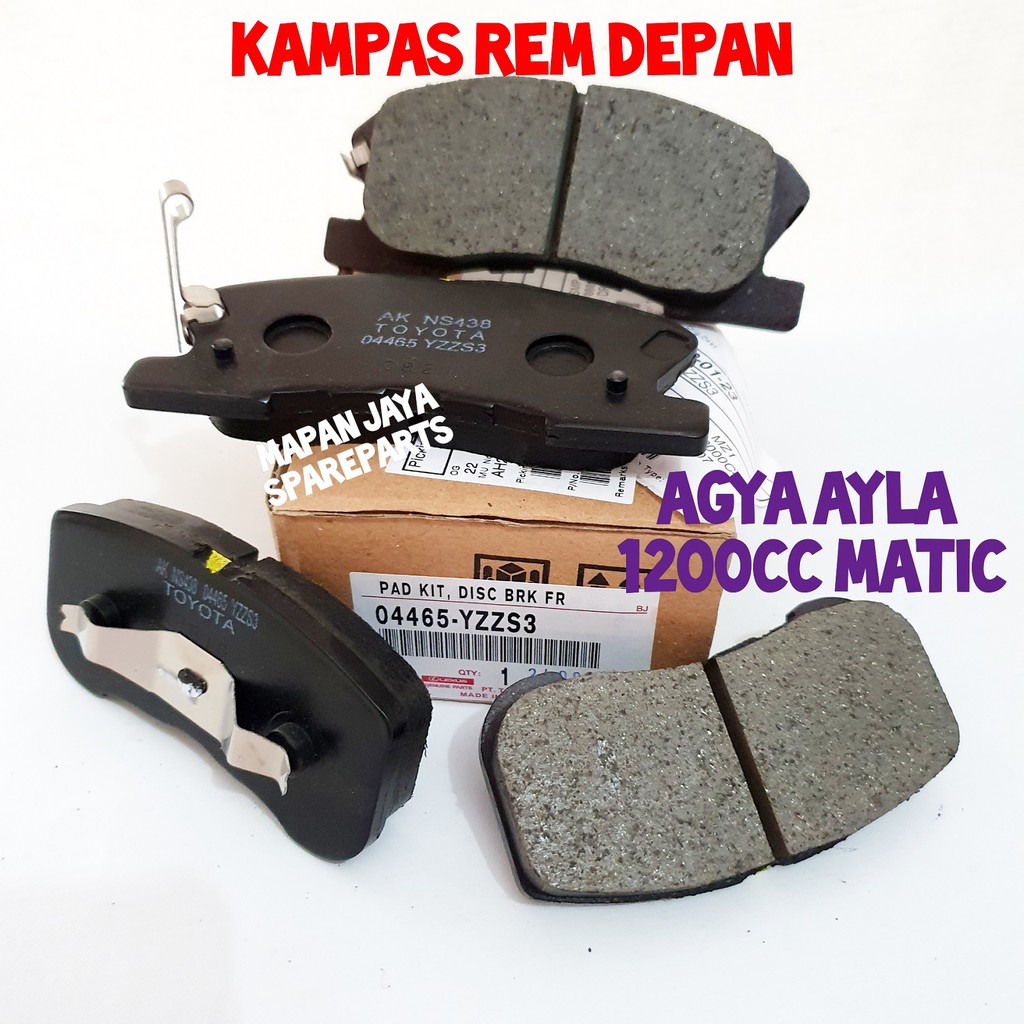 BRAKE PAD ORIGINAL - KAMPAS REM DEPAN AGYA / AYLA 1200CC - AUTOMATIK / MATIK