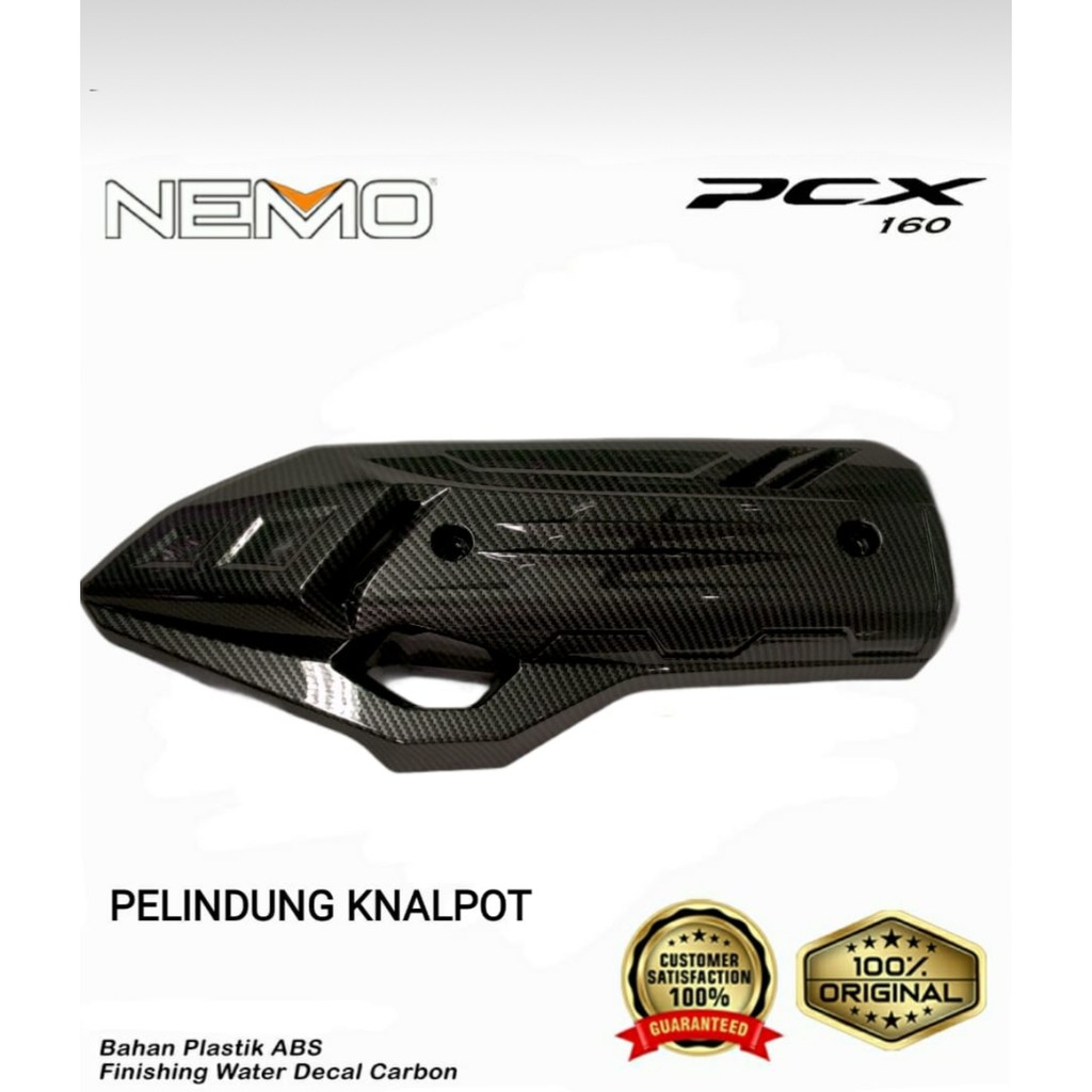 COVER KNALPOT PCX160 CARBON NEMO