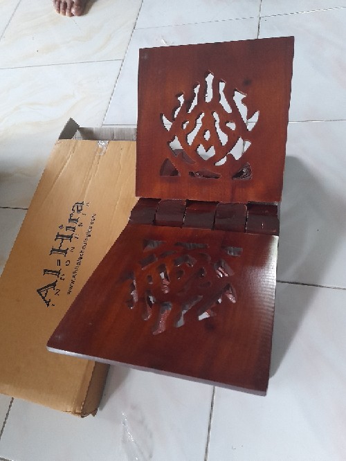 Rekal / Tatakan Al Quran Kayu Jati Campuran Ukuran Lebar 20 Cm