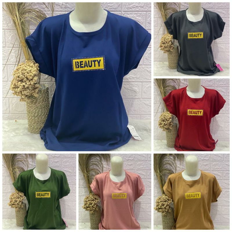 Kaos Wanita JUMBO OVERSIZE Lengan Pendek Style Beauty