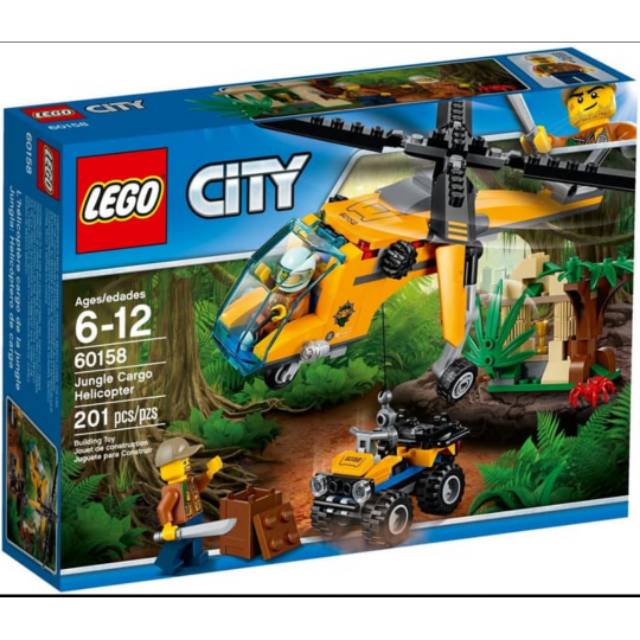 Lego bricks Hutan Helicopter Cargo Transport