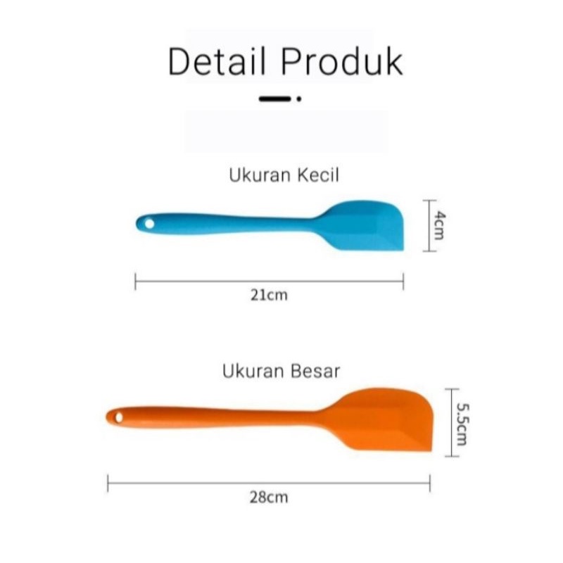 spatula sutil silikon tahan panas food grade