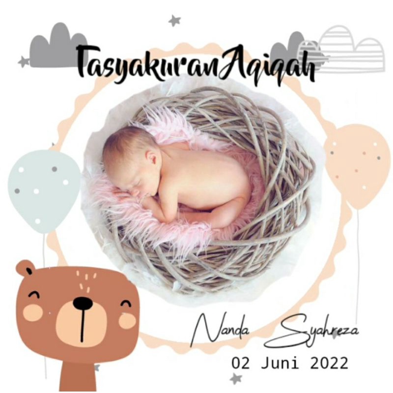 Undangan Digital Aqiqah anak