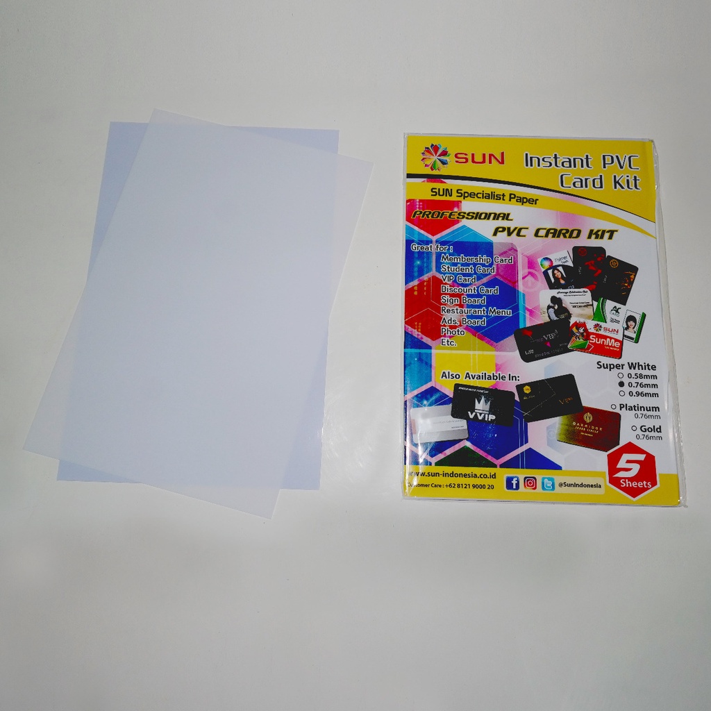 

BAHAN PVC ID CARD A4 0.76 0.96 ISI 5