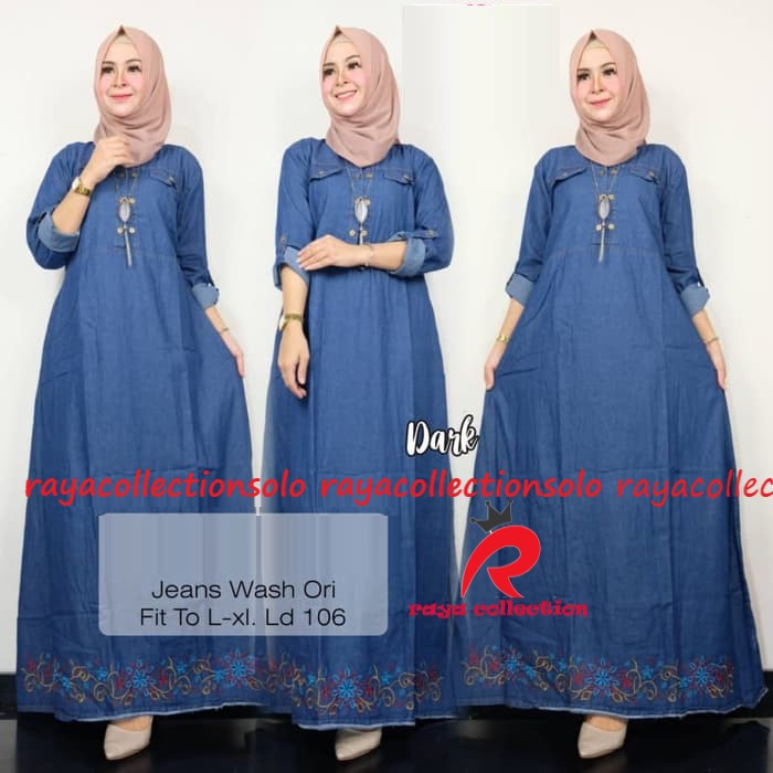 AMIRA MAXY REVALINA MAXY/GAMIS JEANS BORDIR /JEANS ORIGINAL JENARA MAXY