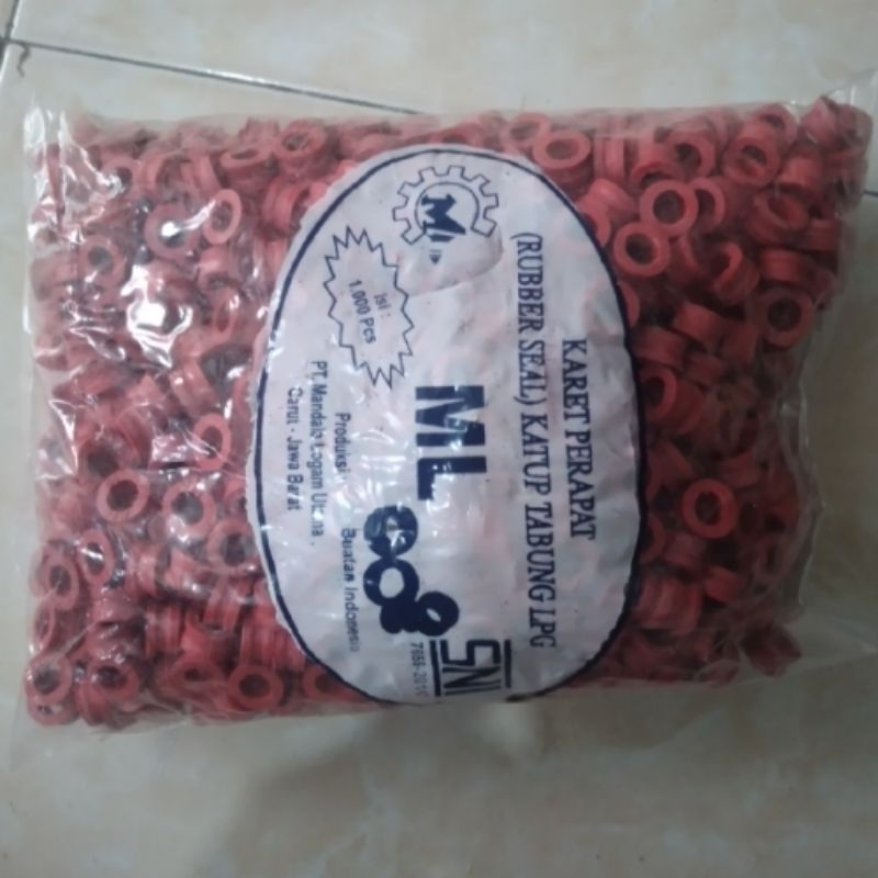 KARET SEAL TABUNG GAS LPG MERAH SNI ISI 1000 PCS