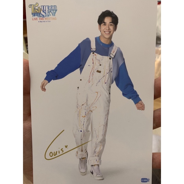 POSTCARD LOUIS SIGNED fish upon the sky