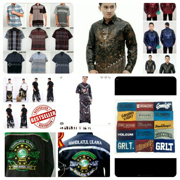 Batik Solo Modern Set Sarung Dan Kemeja Macan Putih