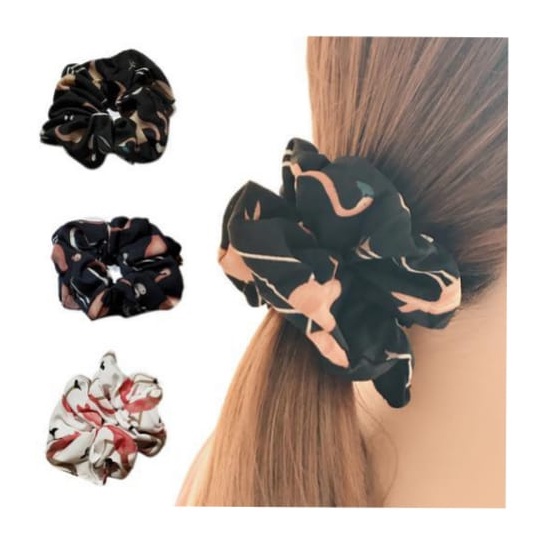 Ikat Rambut (scrunchie) Motif Premium