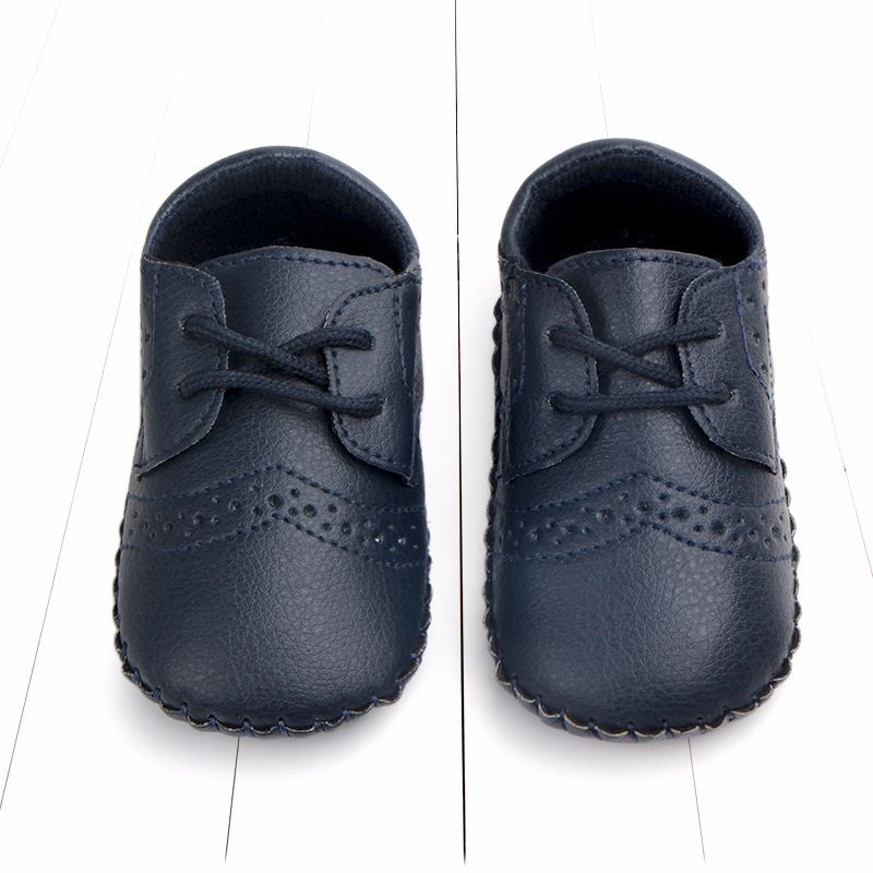 Sepatu prewalker kulit sintetis antislip import sepatu pesta bayi laki laki