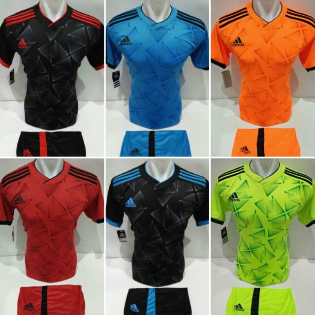 setelan baju olahraga jersey futsal adidas