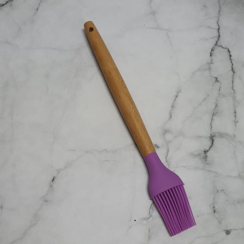 Purple series set cooking silicone utensil set with wooden handle