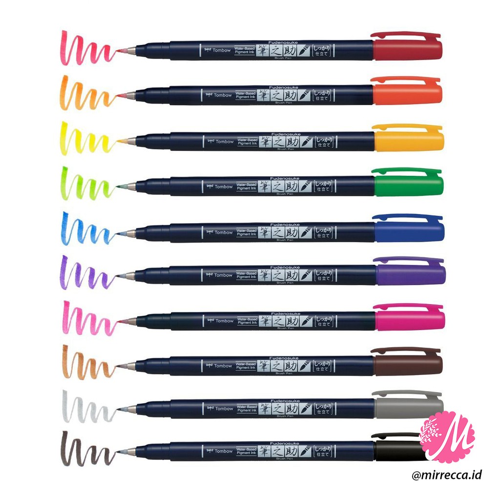 

TOMBOW FUDENOSUKE COLORS BRUSH PEN (HARD TIP) | ECERAN 10 WARNA ALAT SENI ART CALLIGRAPHY