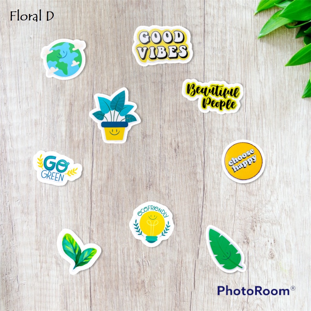 Sticker Pack Tumblr Floral Aesthetic Waterproof Hiasan Laptop Botol Tumbler Case Hp Helm  DIY Stiker Lucu Laptop Notebook