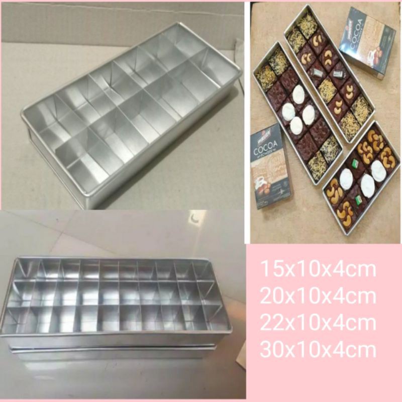 Loyang Brownies sekat/Kotak Persegi Panjang/Cetakan Brownie sekat/Loyang Sekat/loyang kue murah/loya